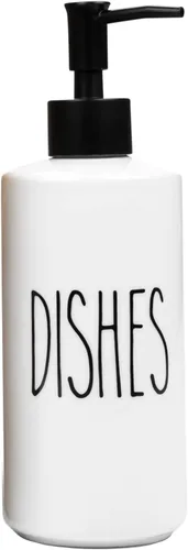 Heartland Home Dispensador de jabón de cocina de porcelana de 16 onzas. Dispensador de detergente o dispensador de jabón para platos para fregadero