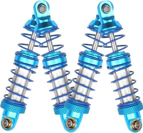 Miniatura 4 de 4 amortiguadores de metal Vgoohobby ajustables compatibles con Axial SCX10 Traxxas TRX4 D90 90046 Redcat Gen7 1/10 RC Crawler Car (azul, 2.756 in)