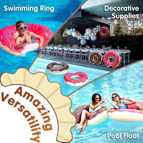 Miniatura 4 de DMAR Flotador de piscina con forma de dona, tubo y anillo para playa y piscina