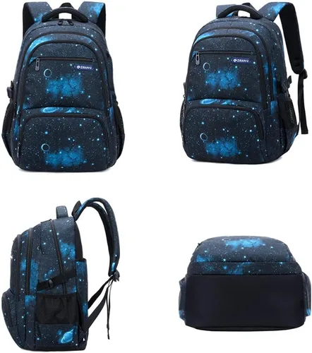 Miniatura 5 de MITOWERMI Boys Backpacks for Primary Junior School Kids Backpack with Lunch Box Galaxy Space Bookbags for Boys Girls