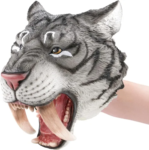 Miniatura 10 de Gemini&Genius Triceratops Marionetas de Mano de Dinosaurio Grandes de Goma Suave Realistas Divertidas y Aterradoras Cabeza de Dino Marionetas