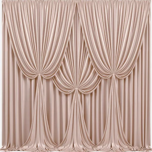 Miniatura 40 de Cortinas de fondo azul bebé de 8 x 10 pies para bodas, cortinas de fondo de poliéster sin arrugas, para baby shower, fiestas de cumpleaños