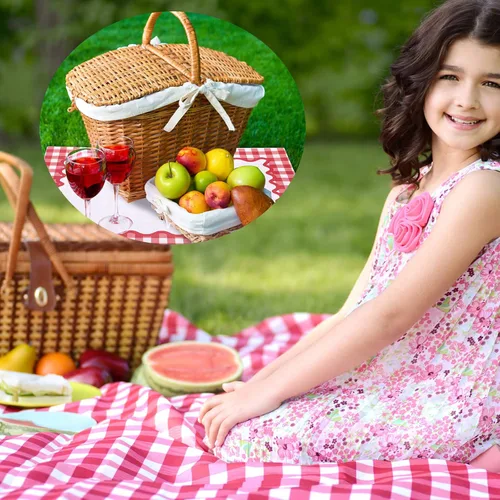 Miniatura 6 de Eaasty 50 manteles individuales desechables de papel a cuadros rojos para verano, picnic, barbacoa, doble cara para baby showers, bodas, cumpleaños