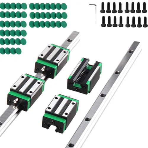 Miniatura 10 de Riel de Guía Lineal 2 X HGR 20-200mm Riel Deslizante Lineal + 4 X Bloques de Rodamientos Riel de Guía Lineal para Enrutadores CNC de Bricolaje