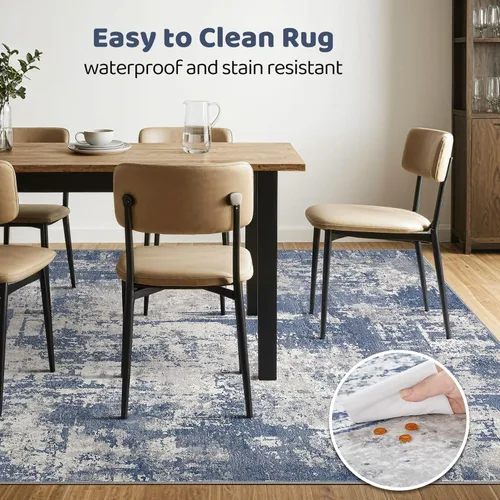 Miniatura 15 de Alfombra de pasillo lavable para cocina: 3 x 10 pies, antideslizante, abstracto, suave, moderno, resistente a las manchas, para interiores, piso