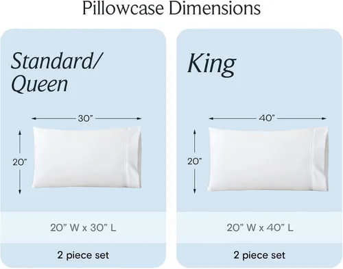 Miniatura 2 de Royal Tradition Juego de 2 fundas de almohada de viscosa de bambú, juego de 2 fundas de almohada estándar/Queen, color beige sólido, súper suave