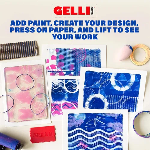 Miniatura 5 de Gelli Arts Placa de impresión de gel redonda de 4