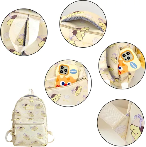 Miniatura 3 de Roffatide Dibujos animados toda la impresión casual mochila portátil mochila viaje senderismo mochila mochila azul