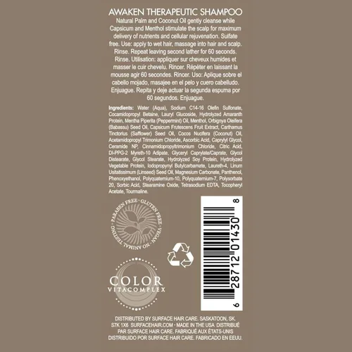 Miniatura 2 de Surface Hair Kit Awaken: champú, acondicionador, elixir de cuero cabelludo y tratamiento terapéutico - para adelgazar el cabello, pérdida de cabello