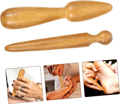 Miniatura 4 de GLEAVI Sets de palos de masaje de madera Set de herramientas de masaje de mano para pies manos guasha herramienta de alivio de palillos piezas