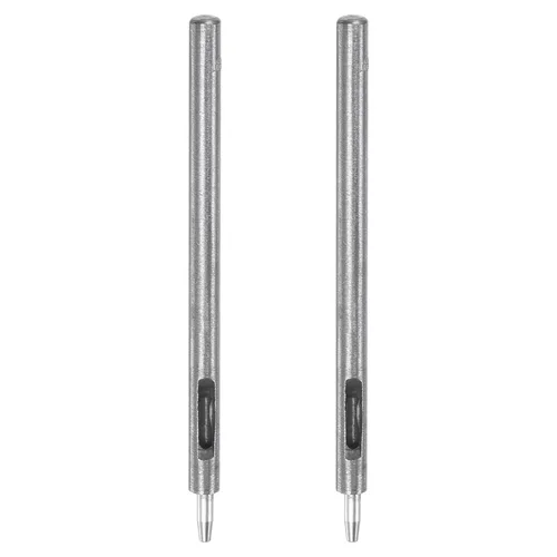 Miniatura 27 de HARFINGTON 2 piezas de perforador de cuero de 0.031 in recto, redondo, ojal, remache a presión, fijador para cuero, artesanía, ropa, bolso, cortina