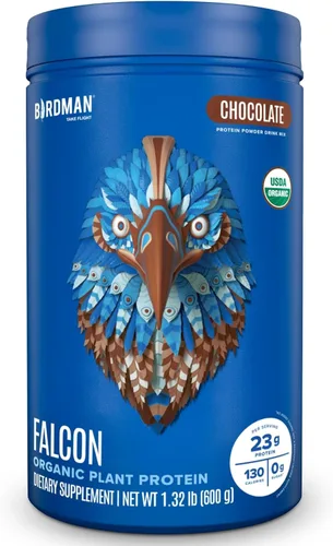 BIRDMAN Falcon - Proteína vegana en polvo orgánica, sin estevia ni azúcar, a base de plantas, baja en carbohidratos, sin lácteos, keto, sin suero de