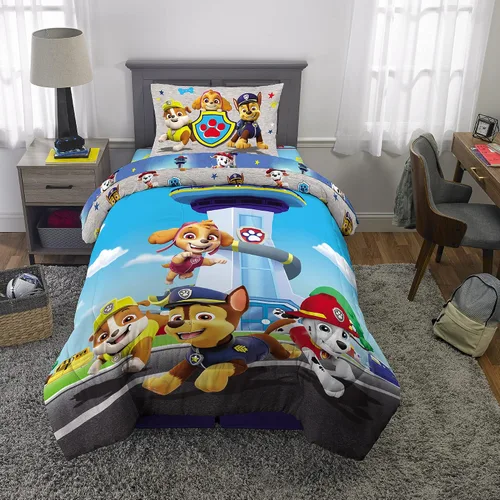 Miniatura 5 de Franco Ropa de Cama para Niños Juego de Edredón y Sábanas Súper Suaves, 4 Piezas Tamaño Individual, Paw Patrol (Los Estampados Pueden Variar)