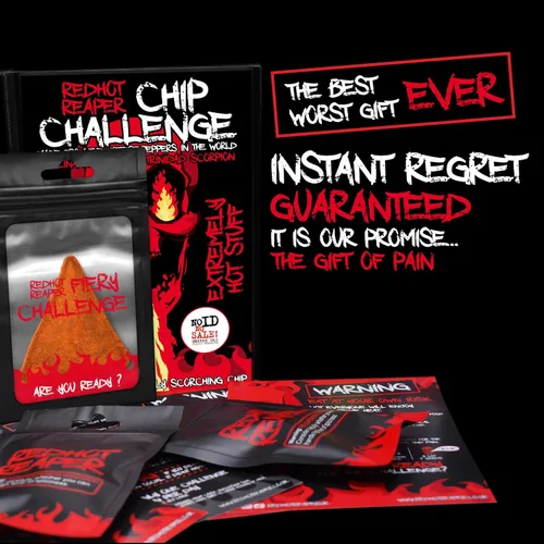 Miniatura 2 de Red Hot Reaper – 1x Chip Challenge Más Caliente Snack Carolina Reaper & Trinidad Scorpion - Super Spicy Hot Chip
