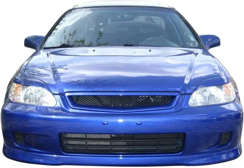 Miniatura 4 de IKON MOTORSPORTS, Borde de parachoques delantero compatible con Honda Civic 1999-2000, alerón de borde de parachoques delantero, divisor de mentón