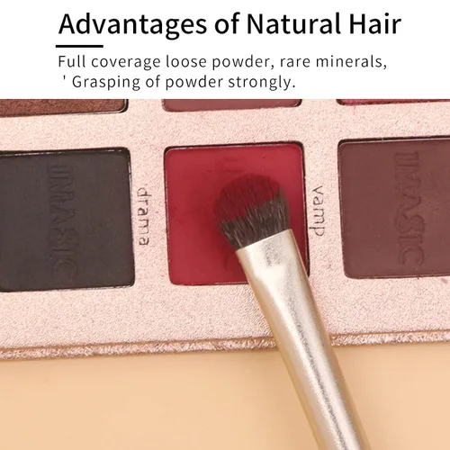 Miniatura 4 de ENZO KEN Juego de brochas de sombra de ojos de pelo natural de cabra profesional, juego de brochas de mezcla de sombra de ojos con estuche, pinceles