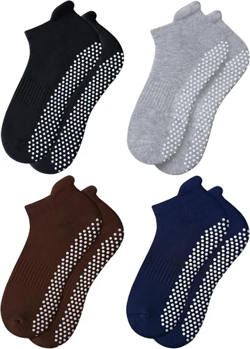 RATIVE - Calcetines antideslizantes para yoga, pilates y hospitales, para adultos, hombres y mujeres