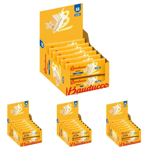 Miniatura 13 de Bauducco Vanilla Wafers - Galletas crujientes de oblea con 3 deliciosas capas de crema con sabor a vainilla, delicioso aperitivo dulce o postre, 9.0
