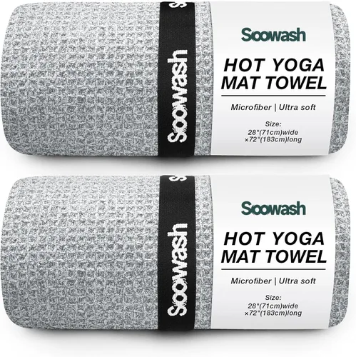 Miniatura 11 de Toalla de yoga caliente, toallas de microfibra antideslizante para yoga caliente, absorbente de microfibra, sudor, cubierta antideslizante, bikram