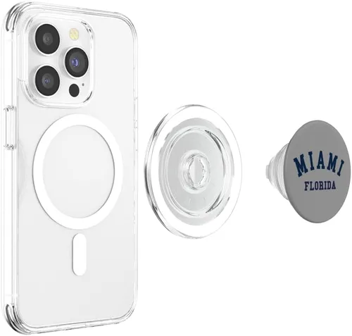 Miniatura 4 de Miami Florida USA State FL Varsity Style Sports PopSockets MagSafe PopGrip para iPhone