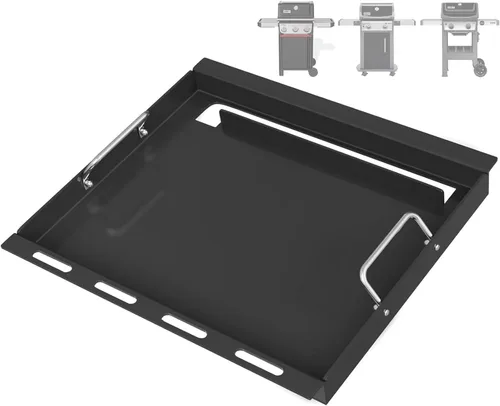 Miniatura 19 de Inserto de parrilla de tamaño completo para parrillas de gas Weber Genesis II 400 Series, parrilla plana de 6789 con asas para parrillas de gas