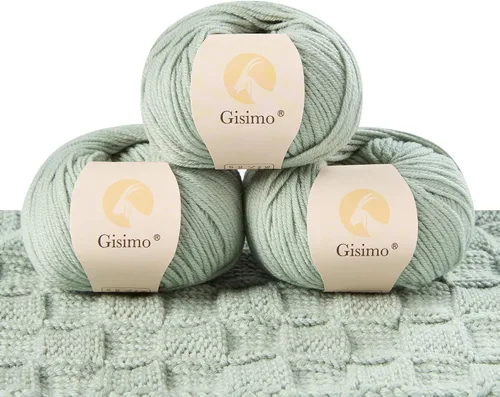 Miniatura 49 de 100% lana merino para tejer y ganchillo, hilo lujoso y suave de 6 cabos para tejer y crochet a mano, 1.76 oz/50 g, 127 yardas/116 metros