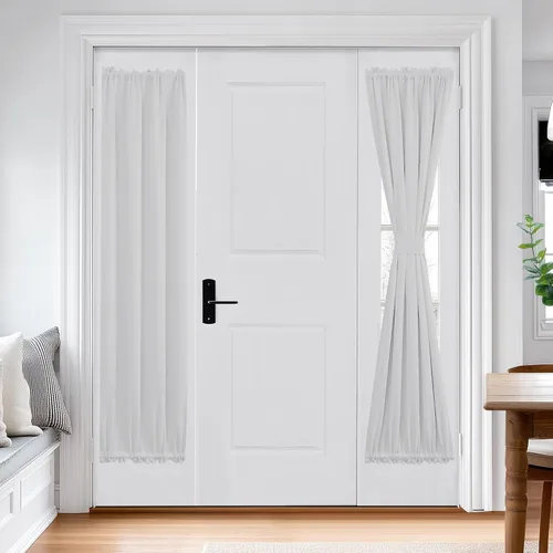 Miniatura 127 de Cortina térmica para puerta con bolsillo para barra, opacas, tratamiento de ventanas con ojales y ojales Deconovo 1 panel