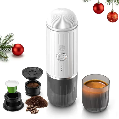 Miniatura 10 de i Cafilas Máquina de café espresso portátil autocalentable Cafetera a batería para acampar sin electricidad Café molido 2 en 1 y cápsula NS 19