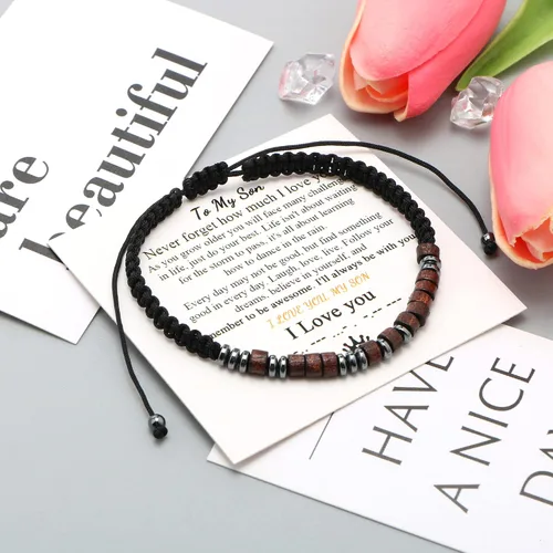 Miniatura 4 de JoycuFF Pulseras de código morse para mujeres y hombres, regalos de aniversario de cumpleaños para mejor amiga, mamá, hija, nieta, hijo, novio