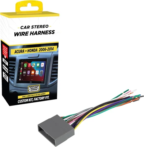 Scosche HA10B Arnés de cableado de radio para vehículos Acura y Honda seleccionados 2006-14 - Arnés de cables de radio para estéreo de automóvil -