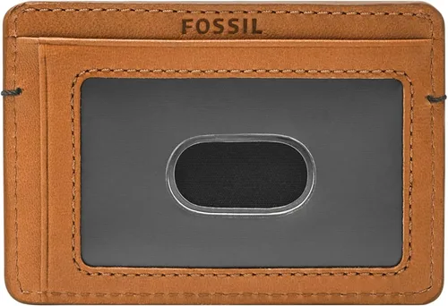 Miniatura 2 de Fossil Cartera minimalista de piel para hombre con bolsillo frontal