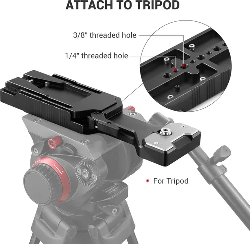 Miniatura 2 de SMALLRIG Placa adaptadora de trípode universal de liberación rápida para Sony VCT-14