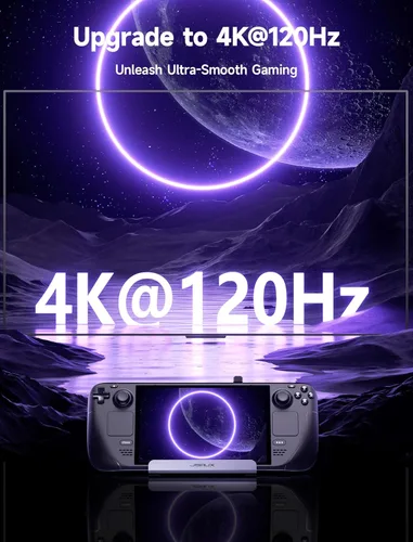 Miniatura 3 de JSAUX Estación de acoplamiento mejorada 4K@120Hz para Steam Deck OLED/ROG Ally X/Legion Go (S)/MSi Claw, estación de acoplamiento Steam Deck 6-en-1