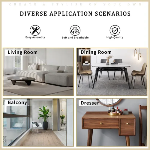 Miniatura 7 de Juego de 2 sillas de comedor de terciopelo, sillas de comedor tapizadas tejidas, sillones de ocio de lujo, sillas decorativas modernas con patas