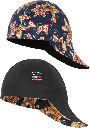 Miniatura 8 de BOCOMAL Gorro de Soldadura Resistente al Fuego CAT2 de Peso Medio con Estampado, Gorras de Soldador de 6 Paneles - Juego de 2