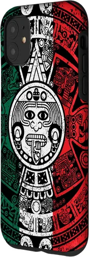 Miniatura 2 de Funda de la bandera de México con calendario azteca maya para iPhone 11