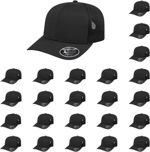 Miniatura 40 de Cap America i8502 Flexfit 110 Premium - Gorra de camionero de perfil medio con 6 paneles de malla trasera con protección UV y cierre ajustable Azul