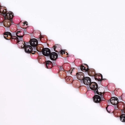 Miniatura 6 de 6mm Cuentas Redondas de Granate para Hacer Joyería DIY, Poder Curativo de Cristal, Piedras Preciosas Sueltas para Hacer Pulseras y Collares, Hilo
