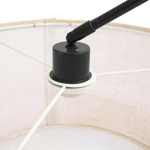 Miniatura 8 de SH Lighting - Lámpara de pie de arco ajustable de acero con base de mármol