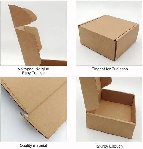Miniatura 4 de Cajas de envío pequeñas de 6 x 6 x 1 pulgadas, paquete de 50 cajas de envío de cartón corrugado, caja de correo móvil para negocios