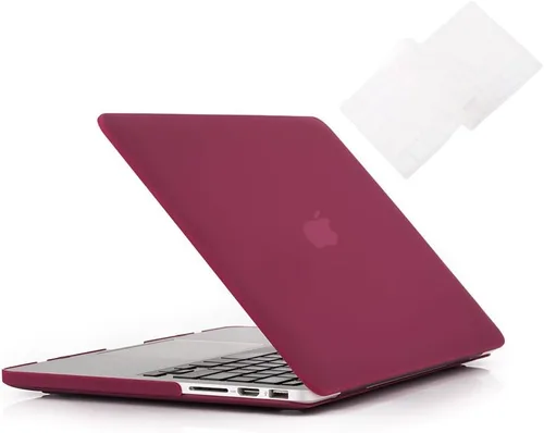 Miniatura 7 de RUBAN Funda para MacBook Retina Pro de 15 pulgadas A1398 (2015-2012), carcasa rígida de plástico liso mate con cubierta de teclado de TPU