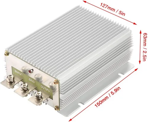 Miniatura 2 de Convertidor de fuente de alimentación de CC CC, 24 V a 12 V 60 A 720 W módulo regulador de voltaje reductor con carcasa de aluminio fundido a
