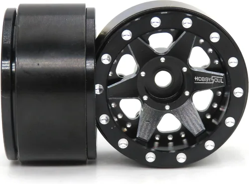 Miniatura 4 de hobbysoul Llantas ajustables Offset 1.0 Beadlock, ruedas RC 1.0 0.72 oz/llanta para RC 1/18 TRX4M Axial SCX24 90081 y otros 1/24 Micro Crawler
