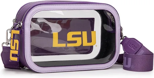 Miniatura 20 de Montana West NCAA Bolsa transparente para eventos de estadio, bolsos para fanáticos de los deportes con correa de nailon ajustable, bolsillo