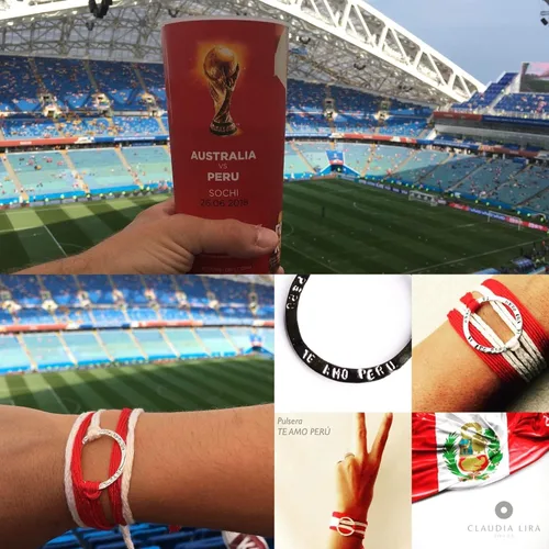 Miniatura 6 de TE AMO PERU - Pulsera estampada con círculo abierto de infinito, plata de ley 925 reversible, hilo de algodón Pima ajustable rojo y blanco