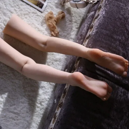 Miniatura 6 de ZHY 1 par de maniquí femenino de silicona Lifesize exhibición de pie largo joyería sandalia zapato calcetín exhibición arte boceto con uñas rojas