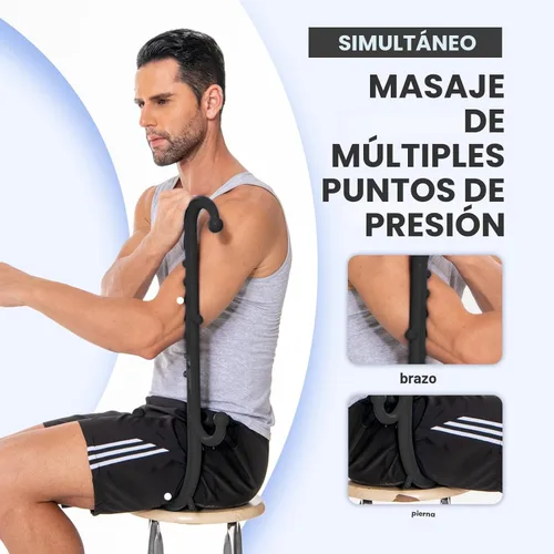 Miniatura 6 de Ranarose Masajeador de Tejido Profundo para Espalda y Cuello - Stick de Masaje para la Espalda para Alivio del Dolor, Removedor de Nudos Musculares