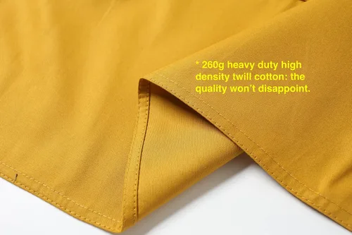 Miniatura 11 de Jeelow Delantal de cocina de algodón o sarga de algodón para hombres y mujeres, ajustable con bolsillos ajustables