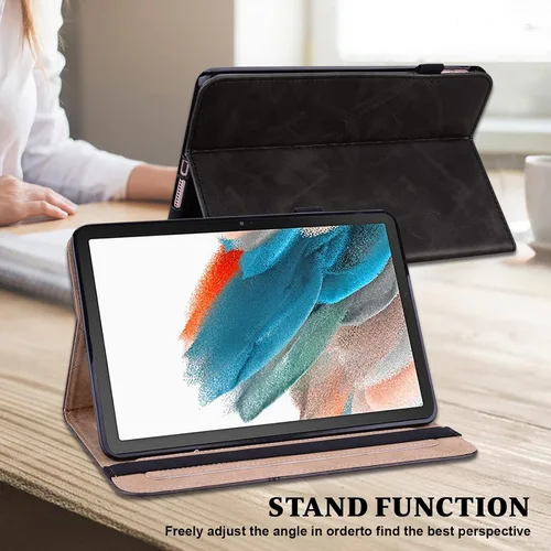 Miniatura 4 de Funda para Xiaomi Pad 5 / Pad 5 Pro 11 pulgadas 5G 2021, diseño de rayas de color sólido en relieve Funda de cuero PU con ranura para tarjeta Banda