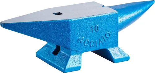 Miniatura 10 de VEVOR Yunque de cuerno único, yunque de acero de 22 libras para herrero a la venta, herramientas de acero forjado con agujero redondo y cuadrado